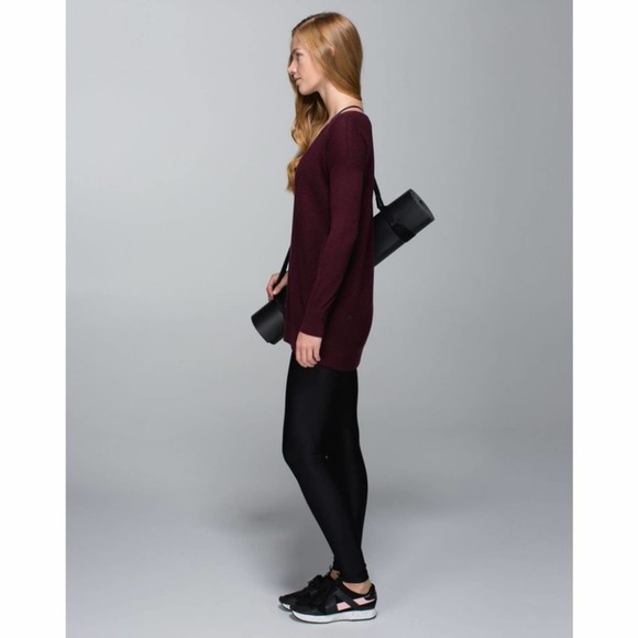 NEW Lululemon The Sweater Life Pullover in Heathered Bordeaux Drama - Picture 13 of 15
